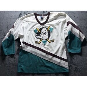Vintage Starter NHL Anaheim Mighty Ducks Home White Jersey Sz.XL. Read Descripti